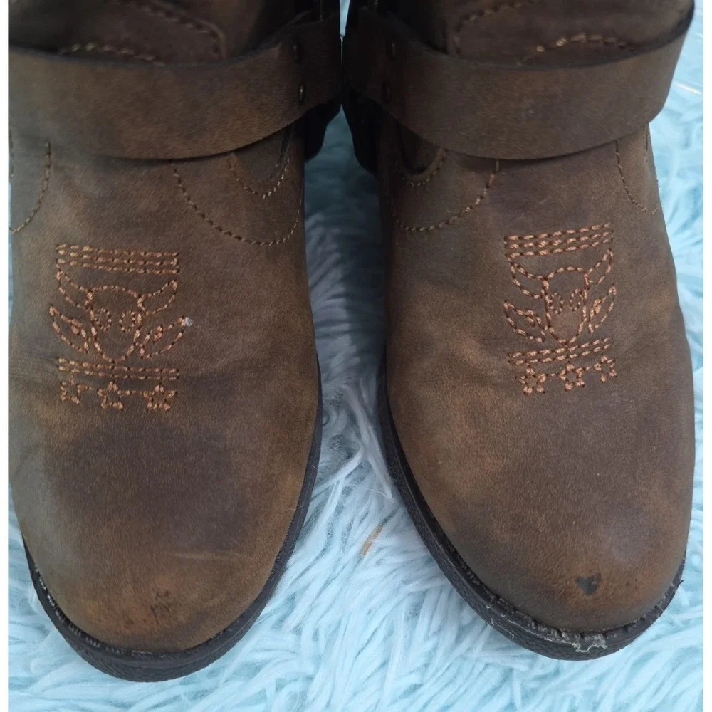 Disney Pixar Toy Story Woody Bullseye Kids Cowboy Boots Size 11 Brown Western